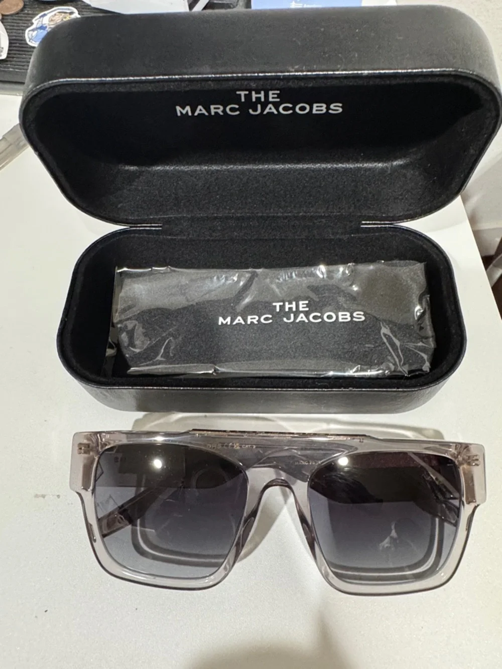 Marc Jacobs Black Oversized Square Sunglasses unisex